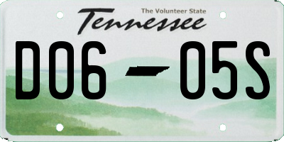 TN license plate D0605S