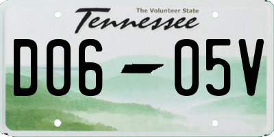 TN license plate D0605V