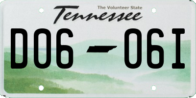 TN license plate D0606I