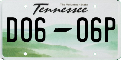 TN license plate D0606P