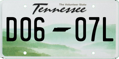 TN license plate D0607L