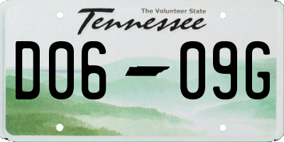 TN license plate D0609G