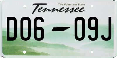TN license plate D0609J