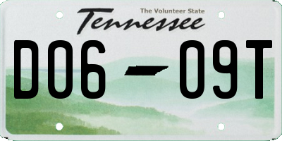 TN license plate D0609T