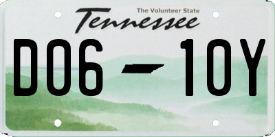 TN license plate D0610Y