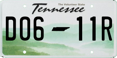 TN license plate D0611R