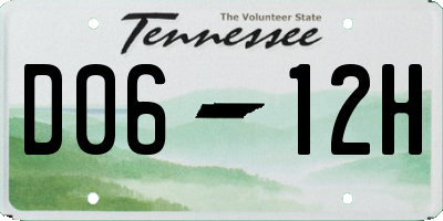 TN license plate D0612H