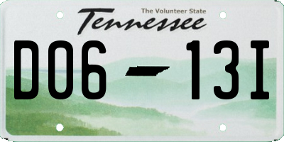 TN license plate D0613I
