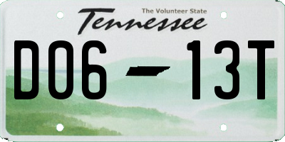 TN license plate D0613T