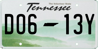 TN license plate D0613Y
