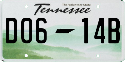 TN license plate D0614B
