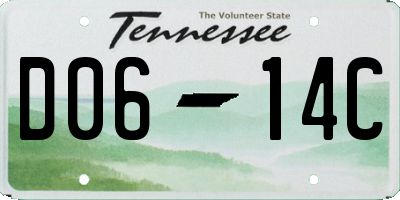 TN license plate D0614C