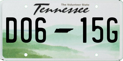 TN license plate D0615G