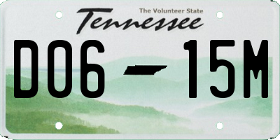 TN license plate D0615M