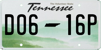 TN license plate D0616P