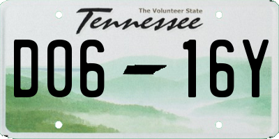 TN license plate D0616Y