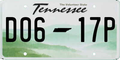 TN license plate D0617P