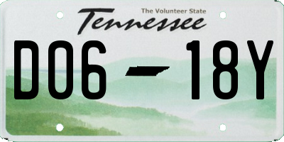 TN license plate D0618Y