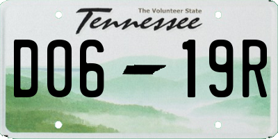 TN license plate D0619R