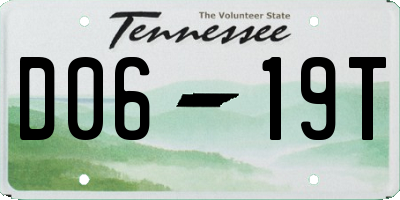 TN license plate D0619T