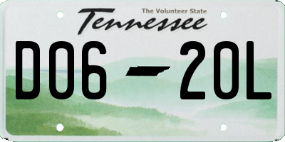 TN license plate D0620L