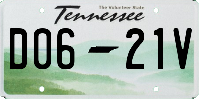 TN license plate D0621V