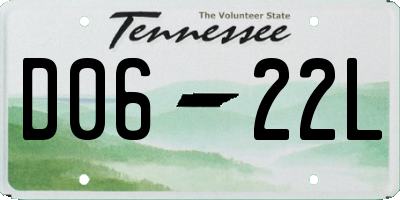 TN license plate D0622L