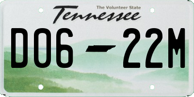TN license plate D0622M