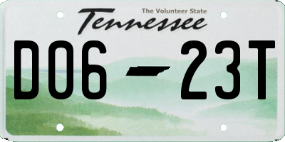 TN license plate D0623T