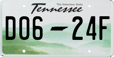 TN license plate D0624F