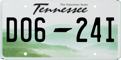 TN license plate D0624I