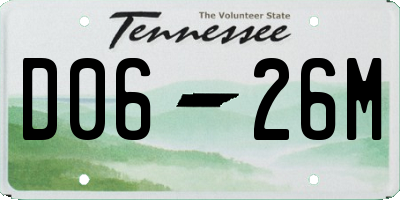 TN license plate D0626M