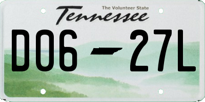 TN license plate D0627L