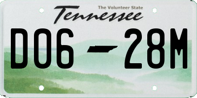 TN license plate D0628M