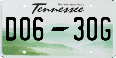 TN license plate D0630G