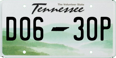 TN license plate D0630P
