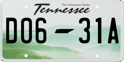 TN license plate D0631A
