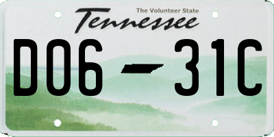 TN license plate D0631C