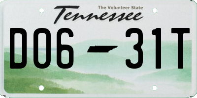 TN license plate D0631T