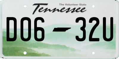 TN license plate D0632U