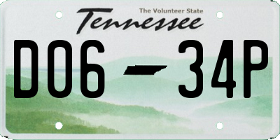 TN license plate D0634P
