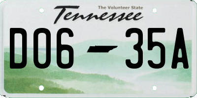 TN license plate D0635A