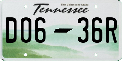 TN license plate D0636R