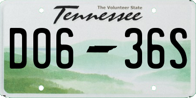 TN license plate D0636S