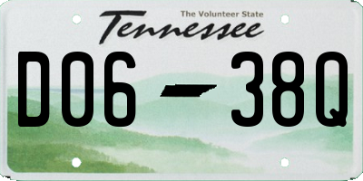 TN license plate D0638Q