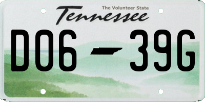 TN license plate D0639G
