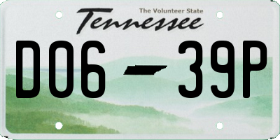 TN license plate D0639P