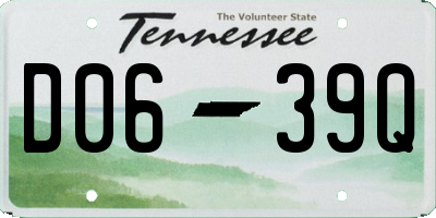 TN license plate D0639Q