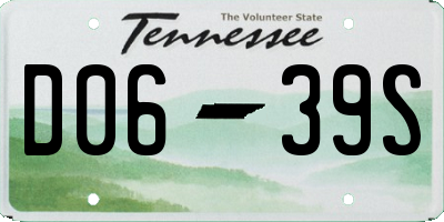 TN license plate D0639S