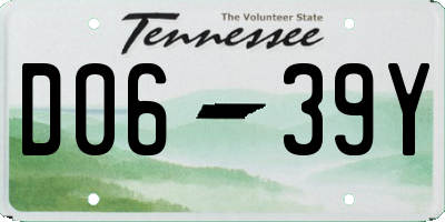 TN license plate D0639Y